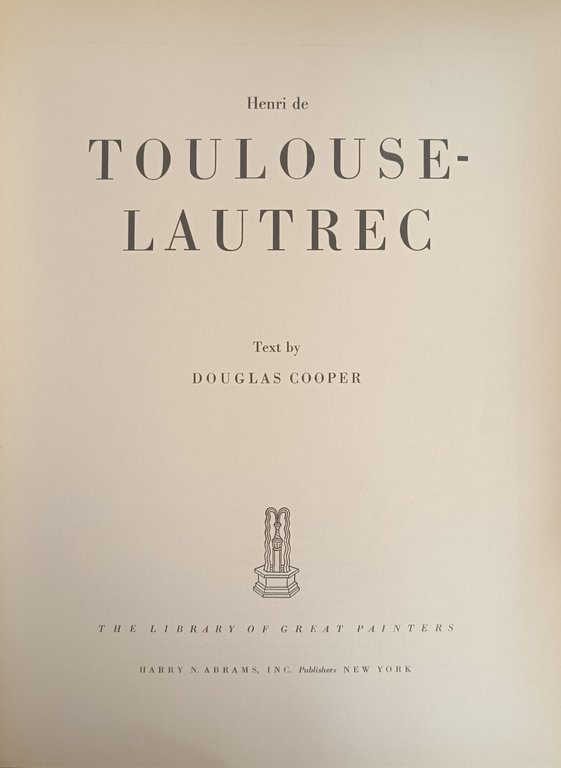 HENRI DE TOULOUSE-LAUTREC