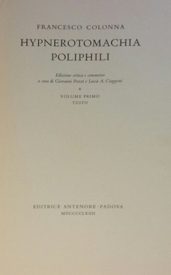HYPNEROTOMACHIA POLIPHILI