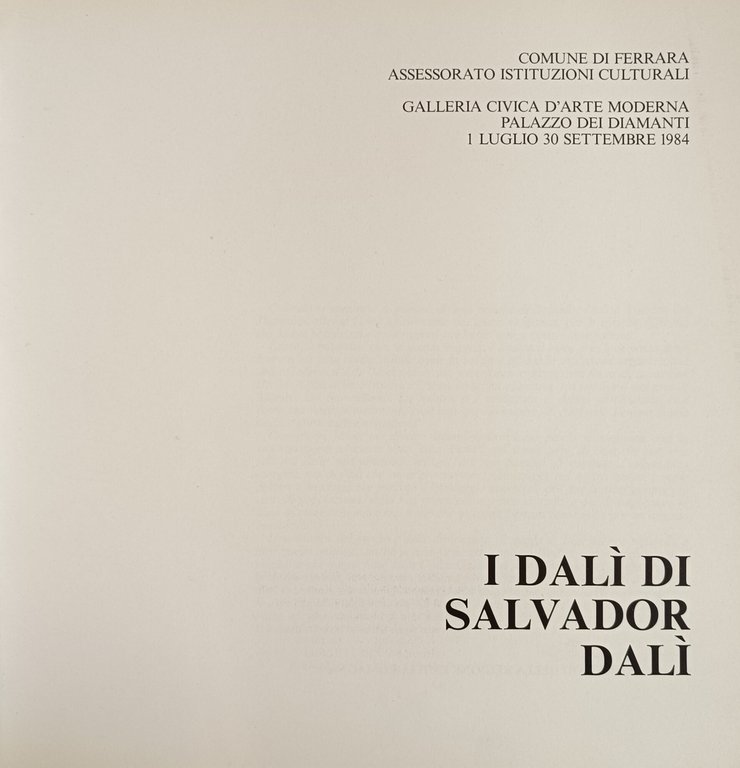 I DALÌ DI SALVADOR DALÌ