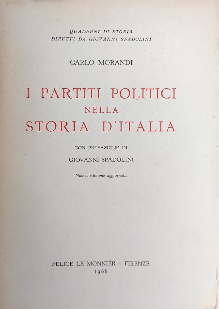 I PARTITI POLITICI NELLA STORIA D'ITALIA