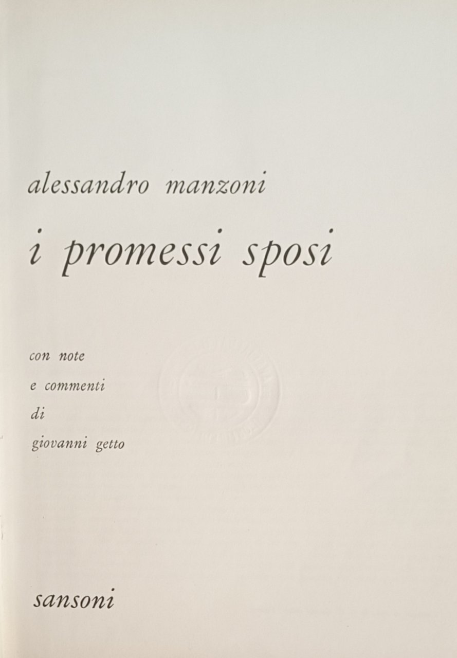 I PROMESSI SPOSI | Immagine principale