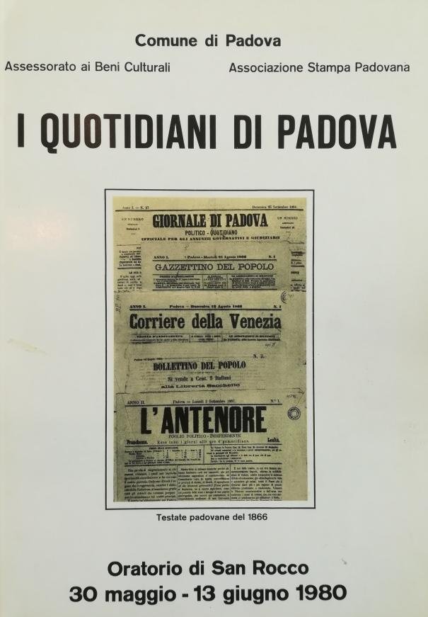 I QUOTIDIANI DI PADOVA. ORATORIO DI S. ROCCO 30 MAGGIO …