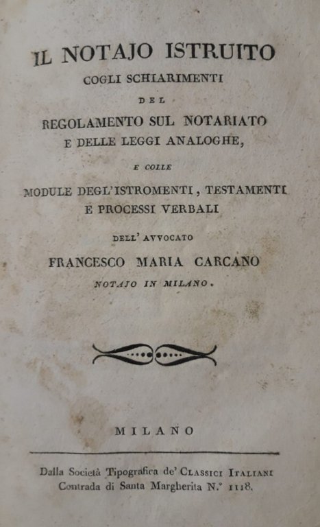 IL NOTAJO ISTRUITO COGLI SCHIARIMENTI DEL REGOLAMENTO SUL NOTARIATO E … | Immagine Gallery 2