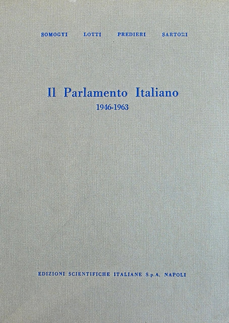 IL PARLAMENTO ITALIANO. 1946 - 1963 | Immagine principale