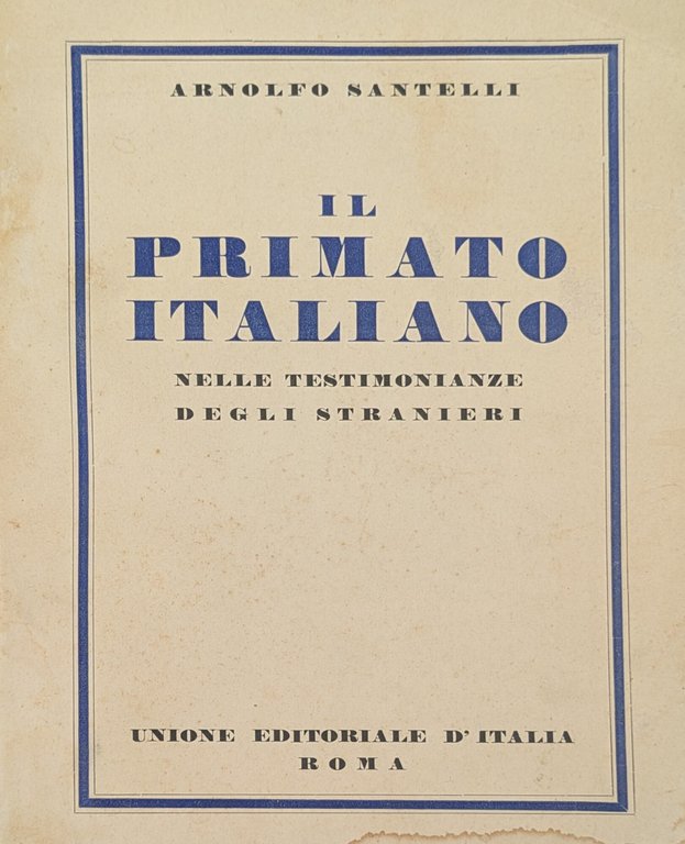 IL PRIMATO ITALIANO