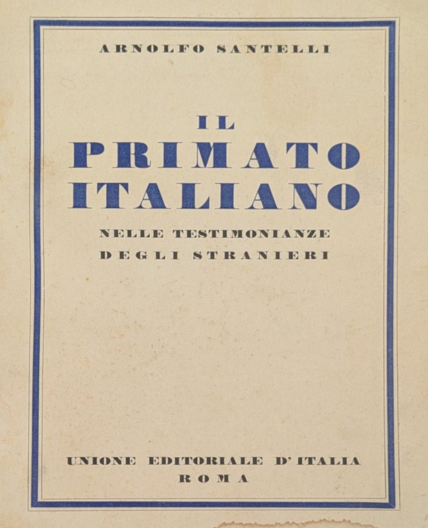 IL PRIMATO ITALIANO