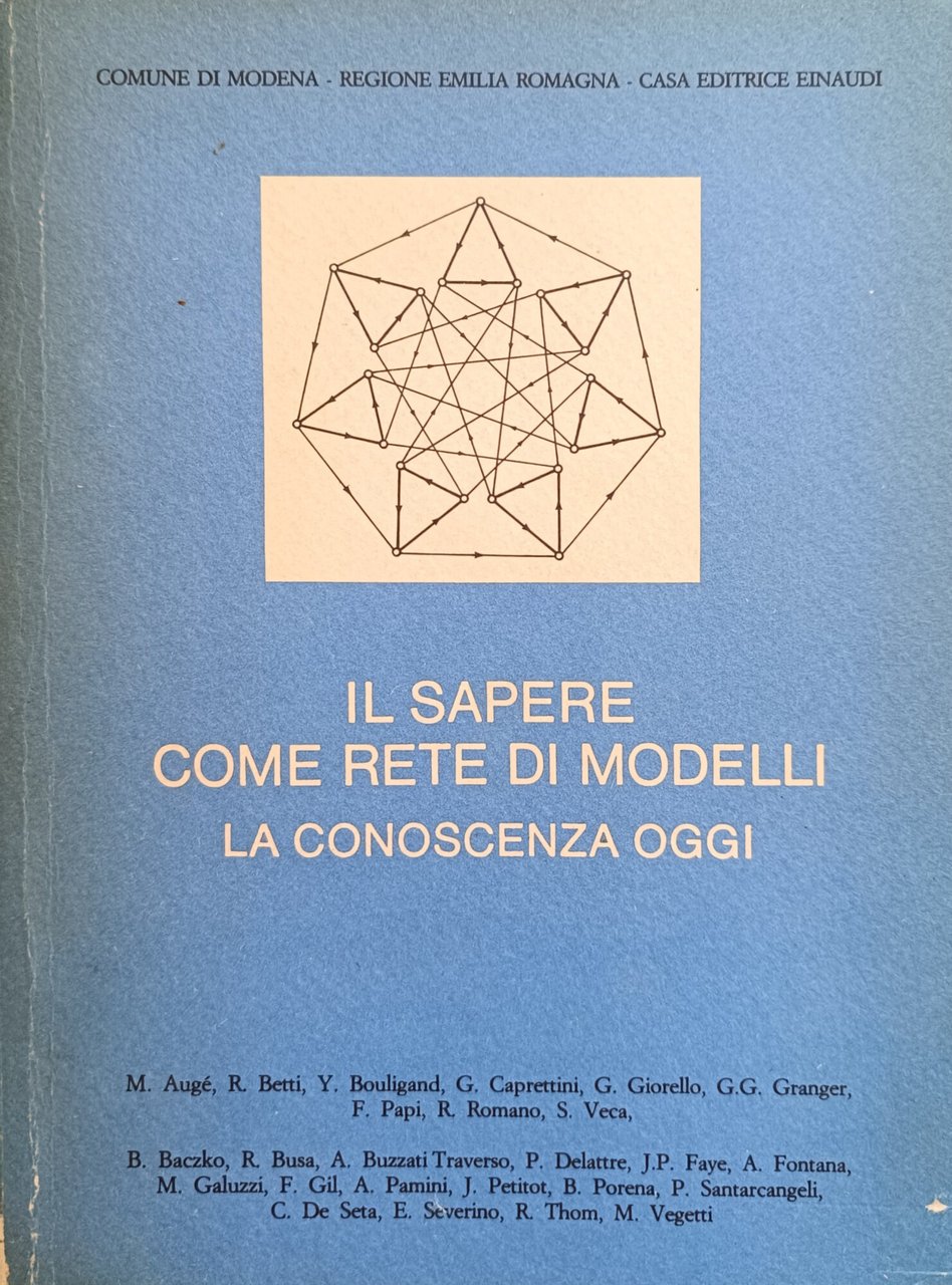 IL SAPERE COME RETE DI MODELLI. LA CONOSCENZA OGGI | Immagine principale