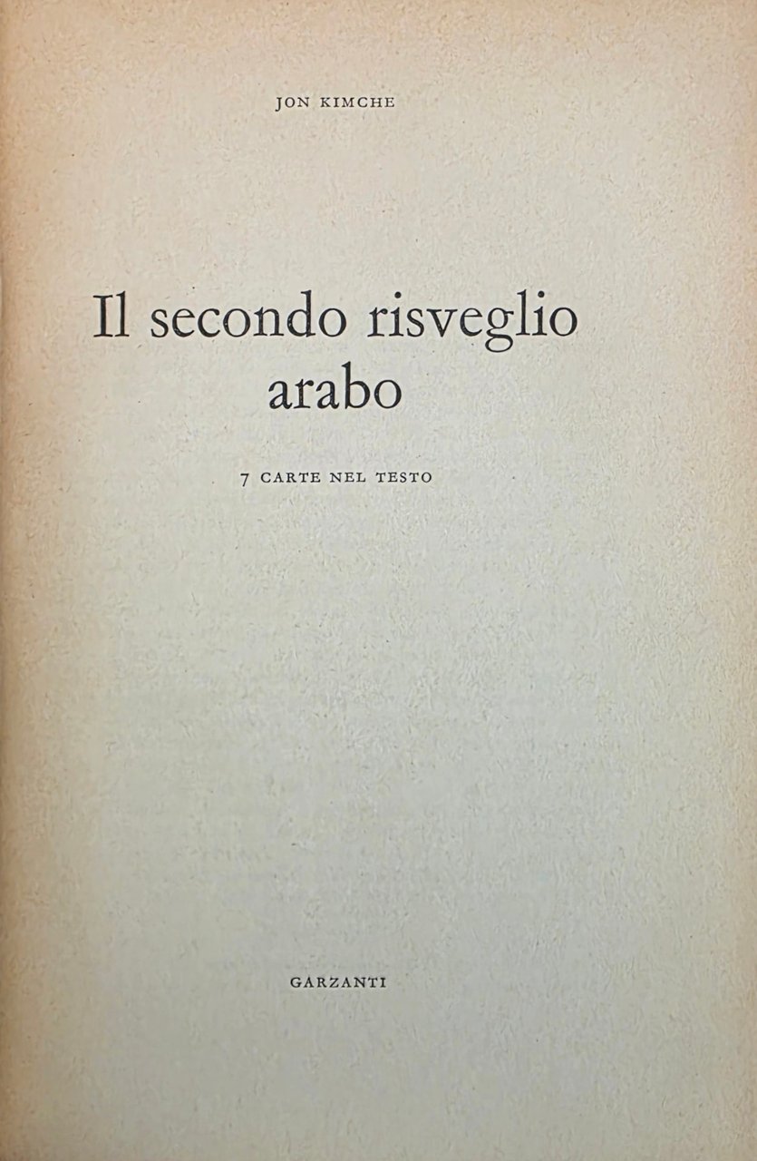 IL SECONDO RISVEGLIO ARABO