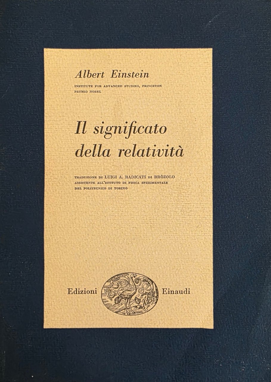 IL SIGNIFICATO DELLA RELATIVITÀ