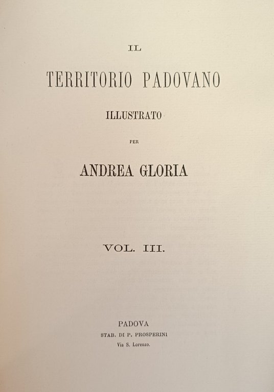 IL TERRITORIO PADOVANO ILLUSTRATO