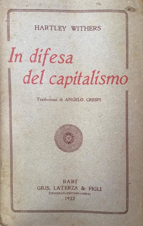 IN DIFESA DEL CAPITALISMO