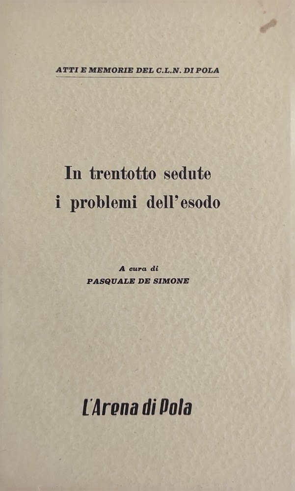 IN TRENTOTTO SEDUTE I PROBLEMI DELL' ESODO