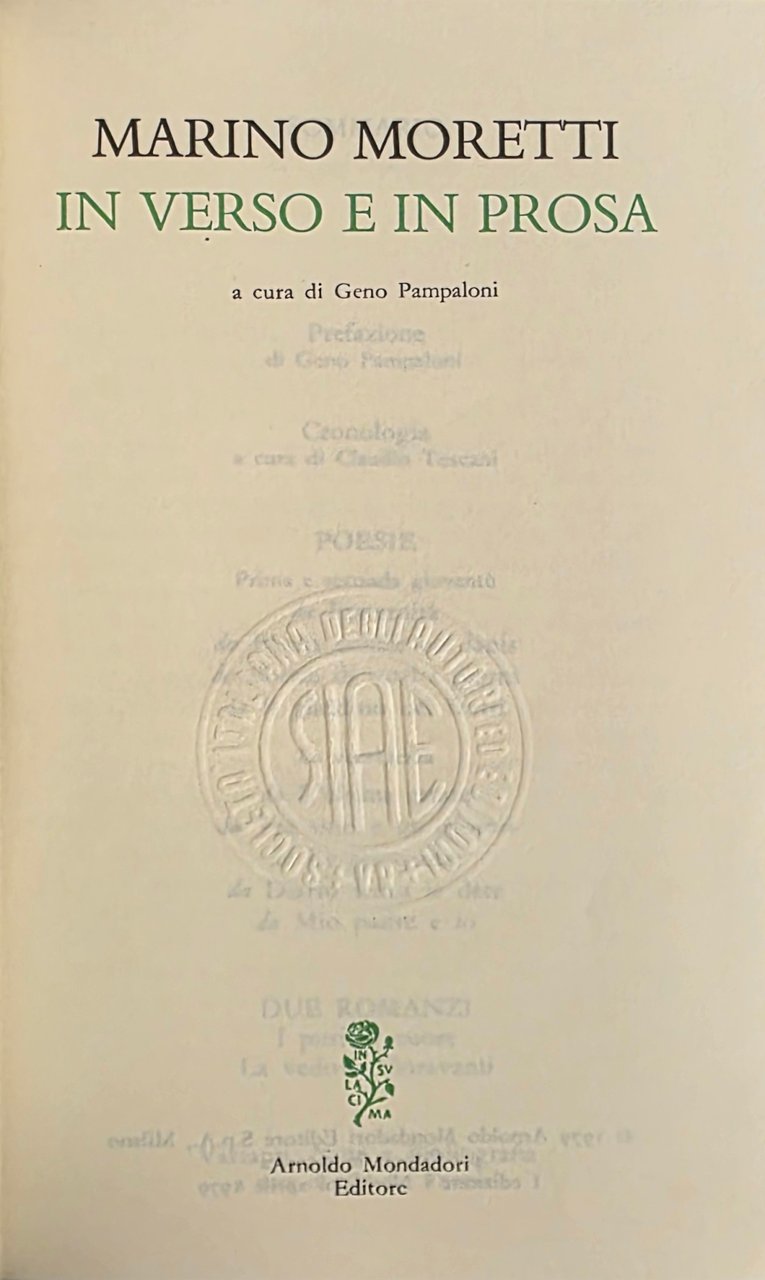 IN VERSO E IN PROSA | Immagine principale