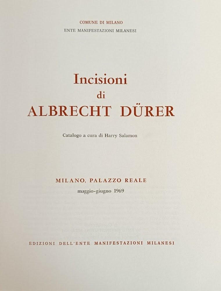 INCISIONI DI ALBRECHT DURER