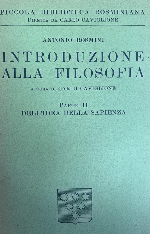INTRODUZIONE ALLA FILOSOFIA