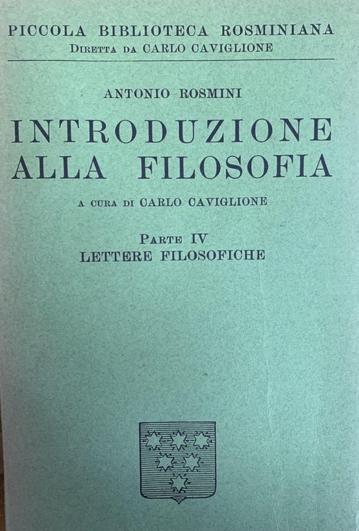 INTRODUZIONE ALLA FILOSOFIA