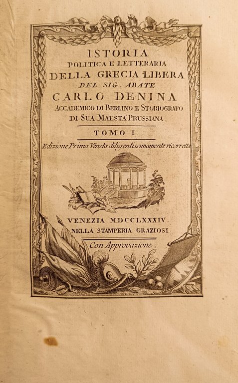 ISTORIA POLITICA E LETTERARIA DELLA GRECIA LIBERA