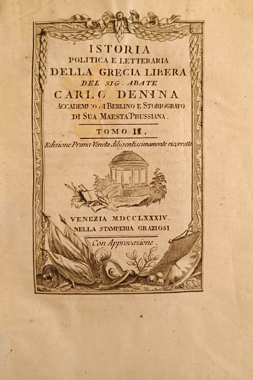 ISTORIA POLITICA E LETTERARIA DELLA GRECIA LIBERA