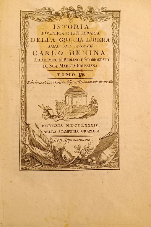 ISTORIA POLITICA E LETTERARIA DELLA GRECIA LIBERA