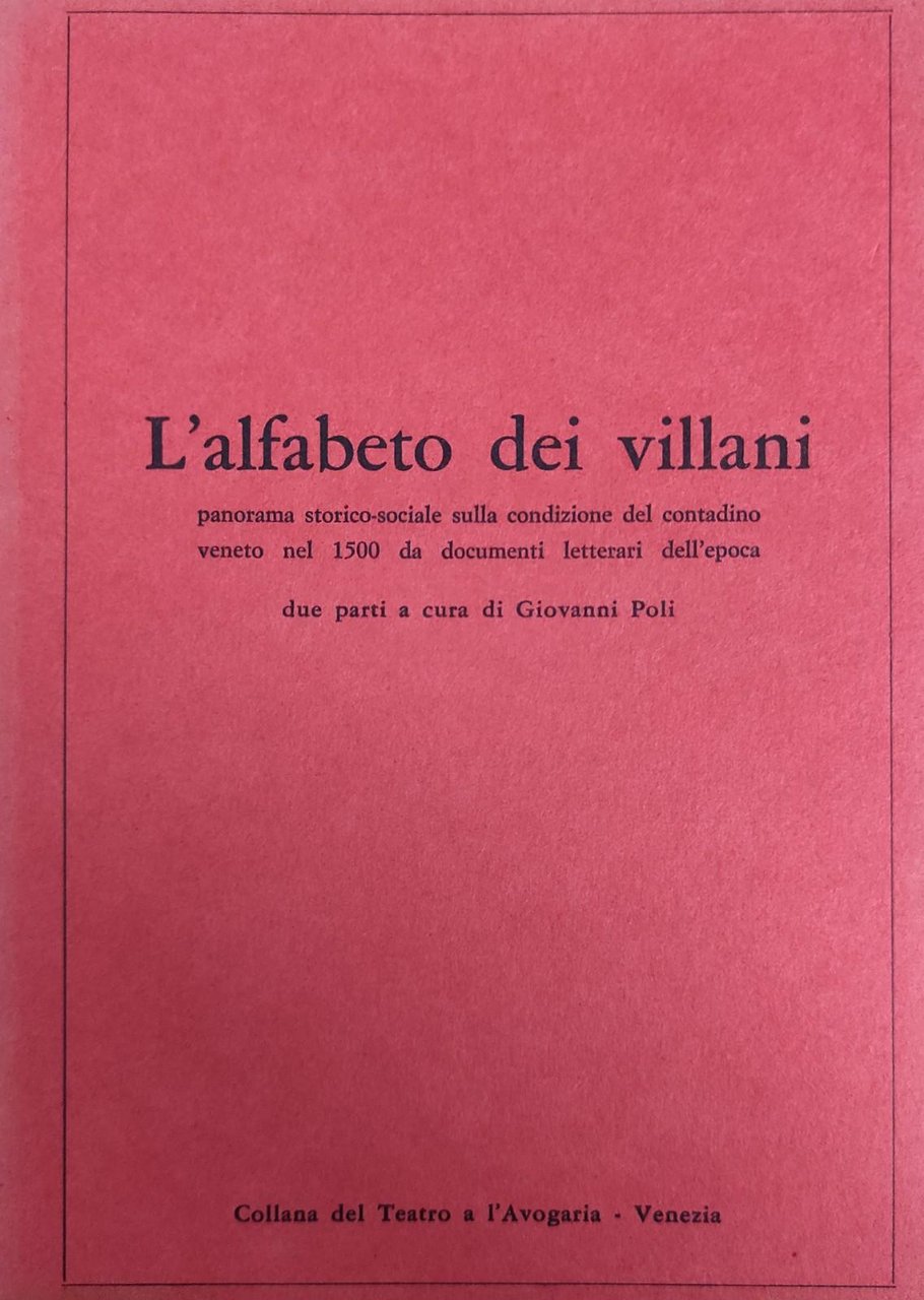 L'ALFABETO DEI VILLANI