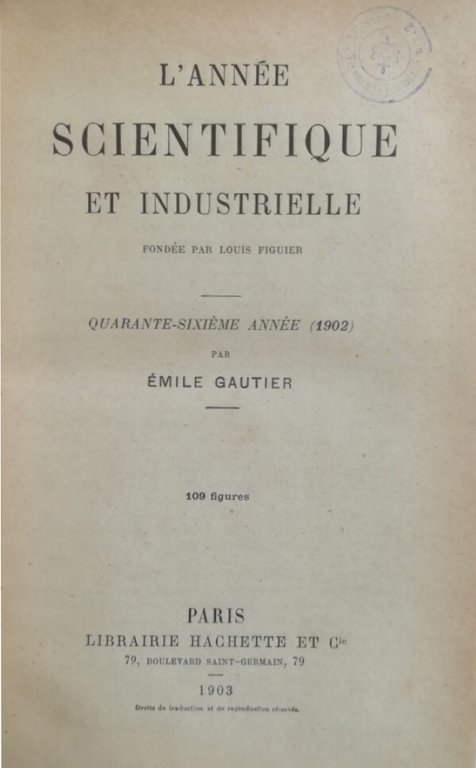 L' ANNEE SCIENTIFIQUE ET INDUSTRIELLE | Immagine Gallery 2