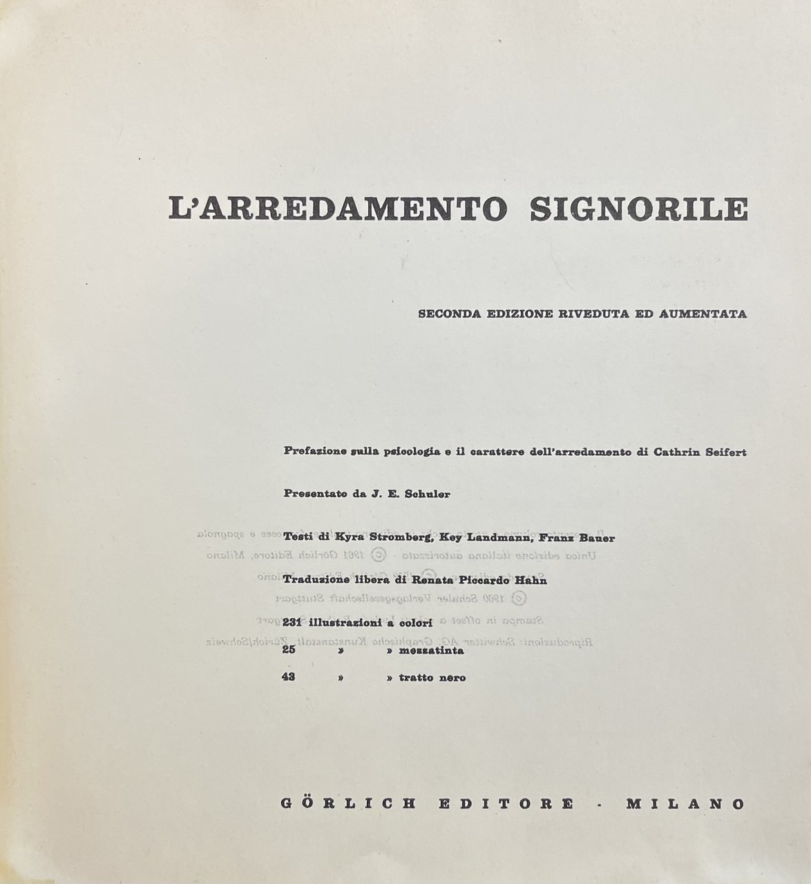 L'ARREDAMENTO SIGNORILE