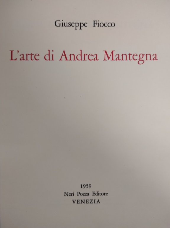 L' ARTE DI ANDREA MANTEGNA