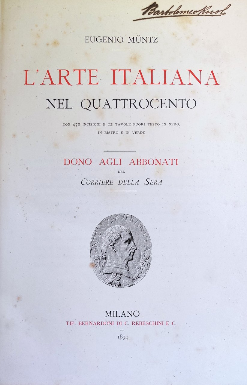 L' ARTE ITALIANA NEL QUATTROCENTO