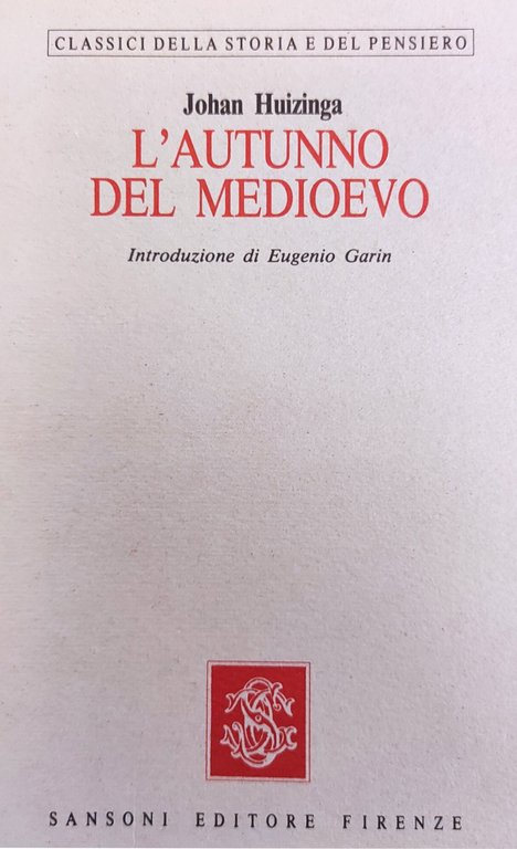 L' AUTUNNO DEL MEDIOEVO