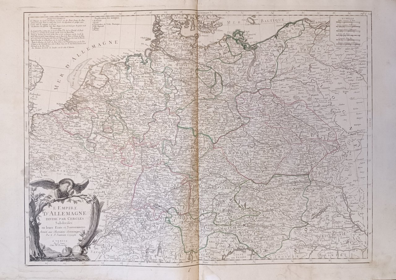 L'EMPIRE D'ALLEMAGNE DIVISE' PAR CERCLES, SUBDIVISES EN LEURS ETATS ET …