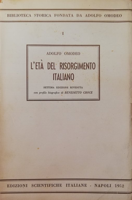 L'ETA' DEL RISORGIMENTO ITALIANO