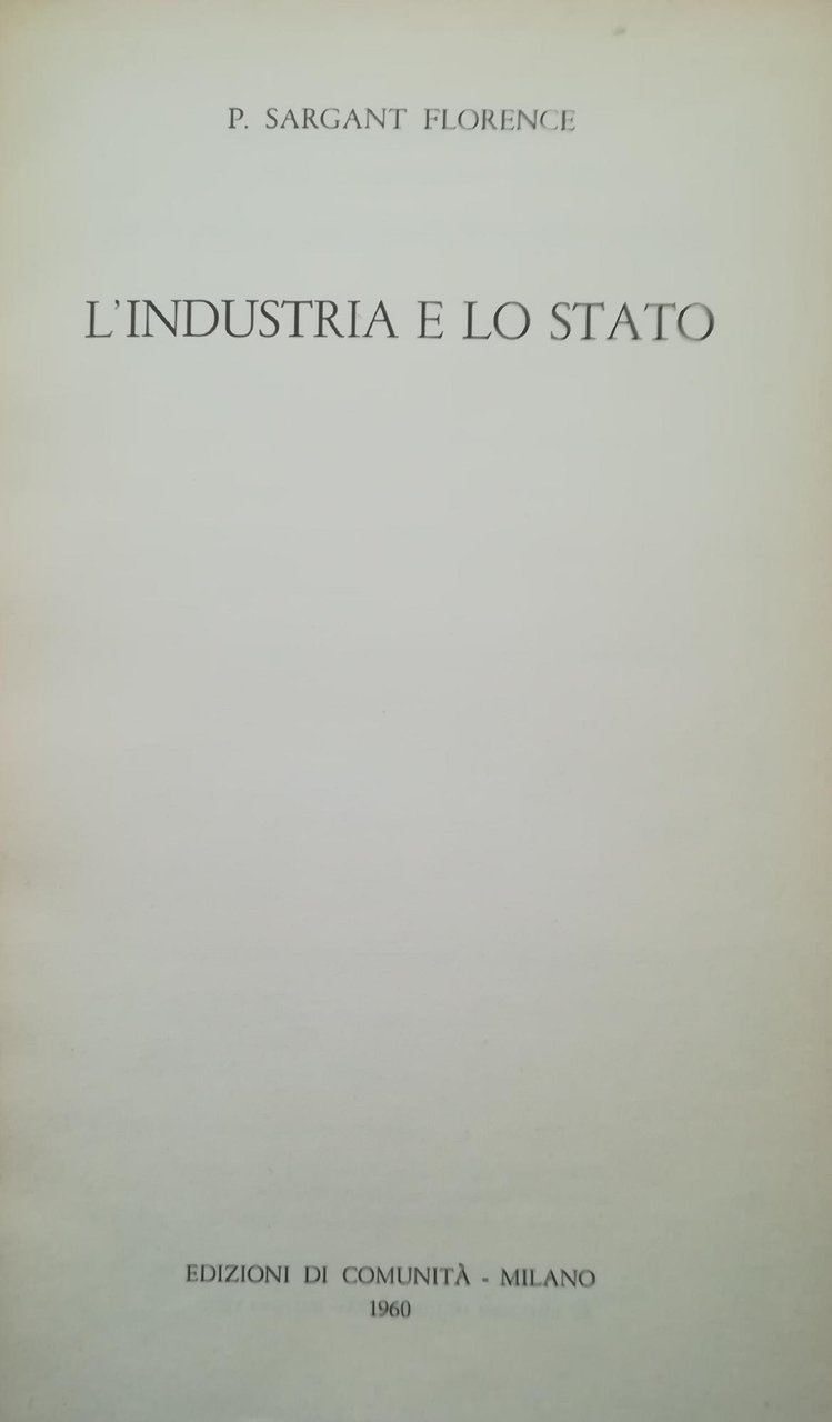 L'INDUSTRIA E LO STATO