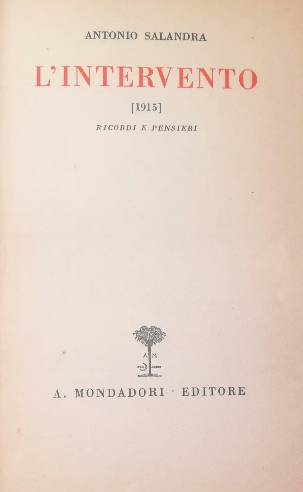 L' INTERVENTO [1915] | Immagine principale