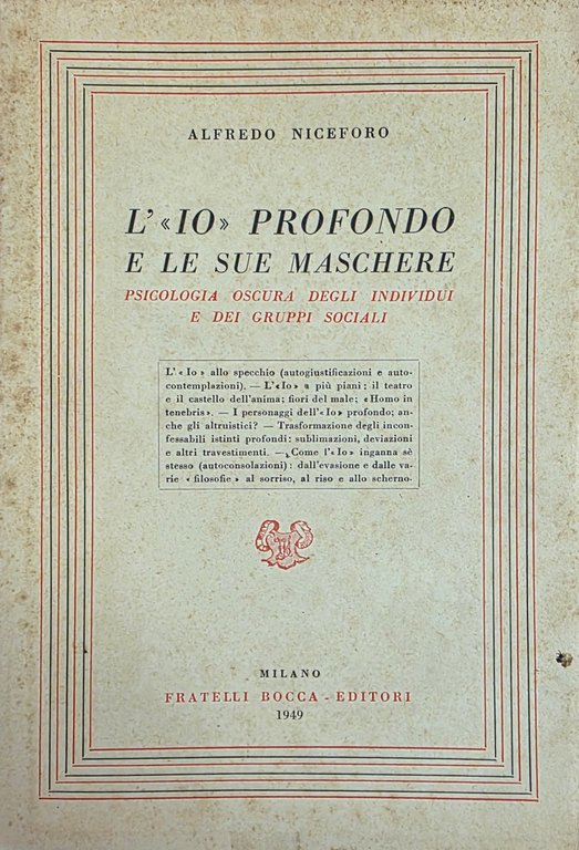 L' "IO" PROFONDO E LE SUE MASCHERE. PSICOLOGIA OSCURA DEGLI … | Immagine Gallery 2