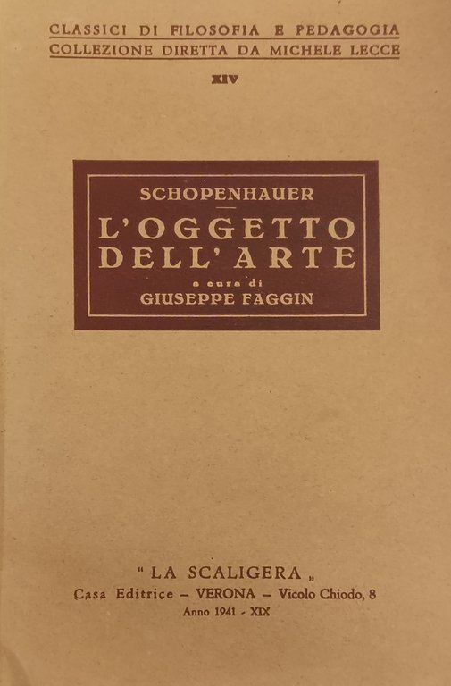 L'OGGETTO DELL'ARTE