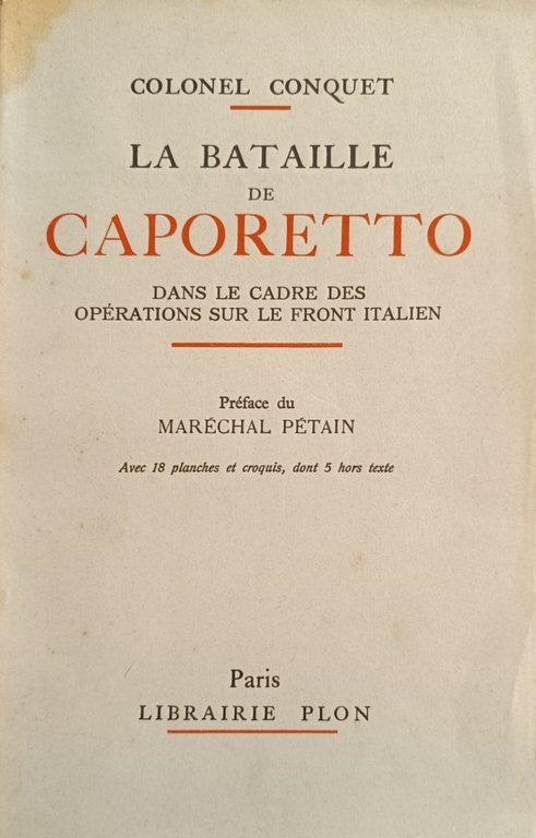 LA BATAILLE DE CAPORETTO DANS LE CADRE DES OPERATIONS SUR …