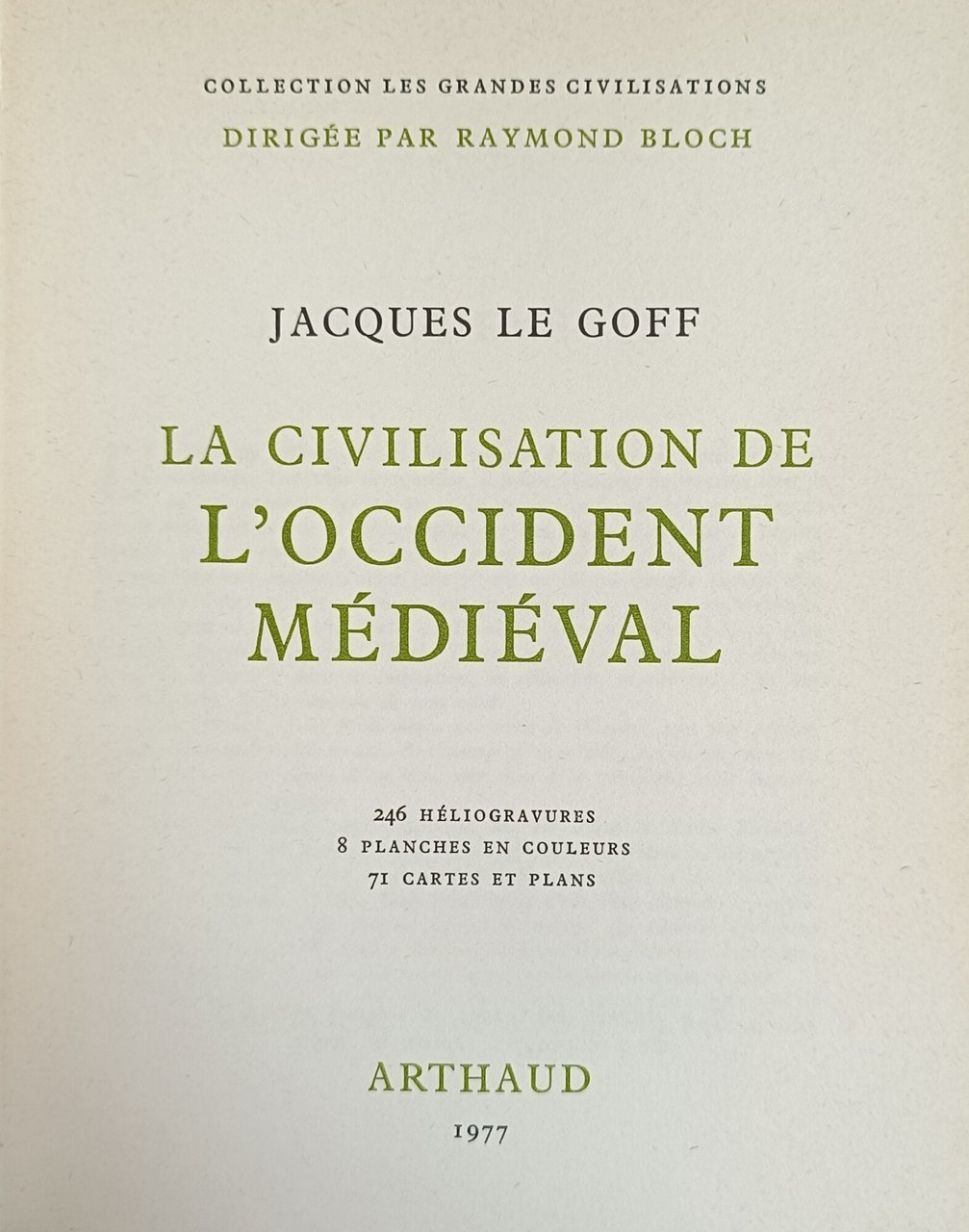 LA CIVILISATION DE L'OCCIDENT MEDIEVAL