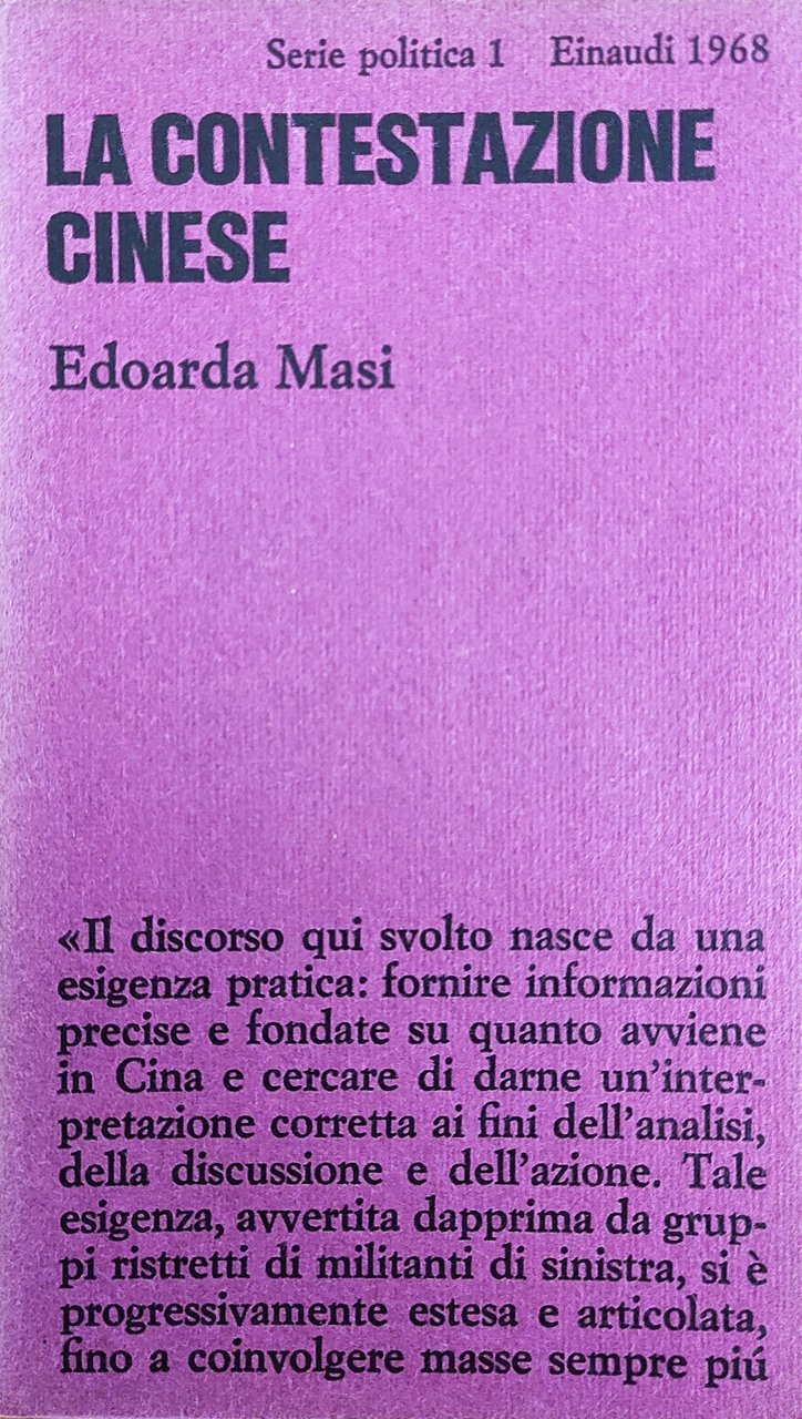 LA CONTESTAZIONE CINESE