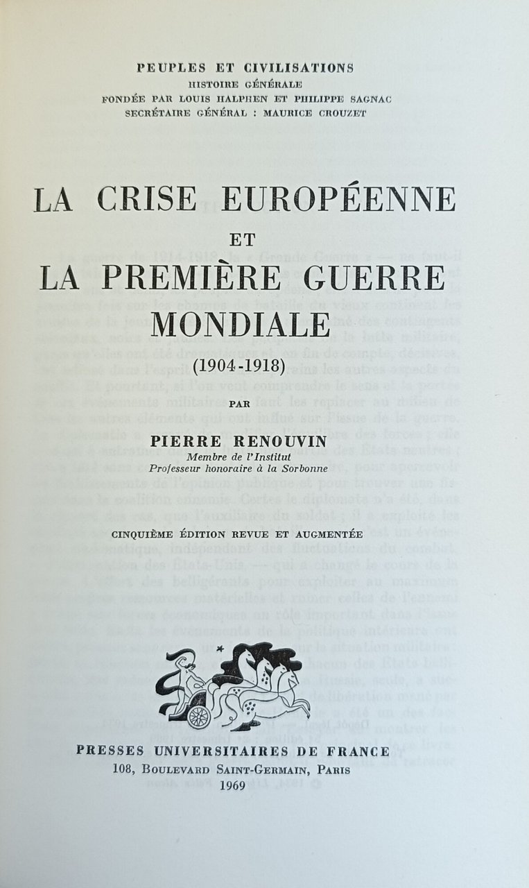 LA CRISE EUROPEENNE ET LA PREMIERE GUERRE MONDIALE (1904 - … | Immagine principale