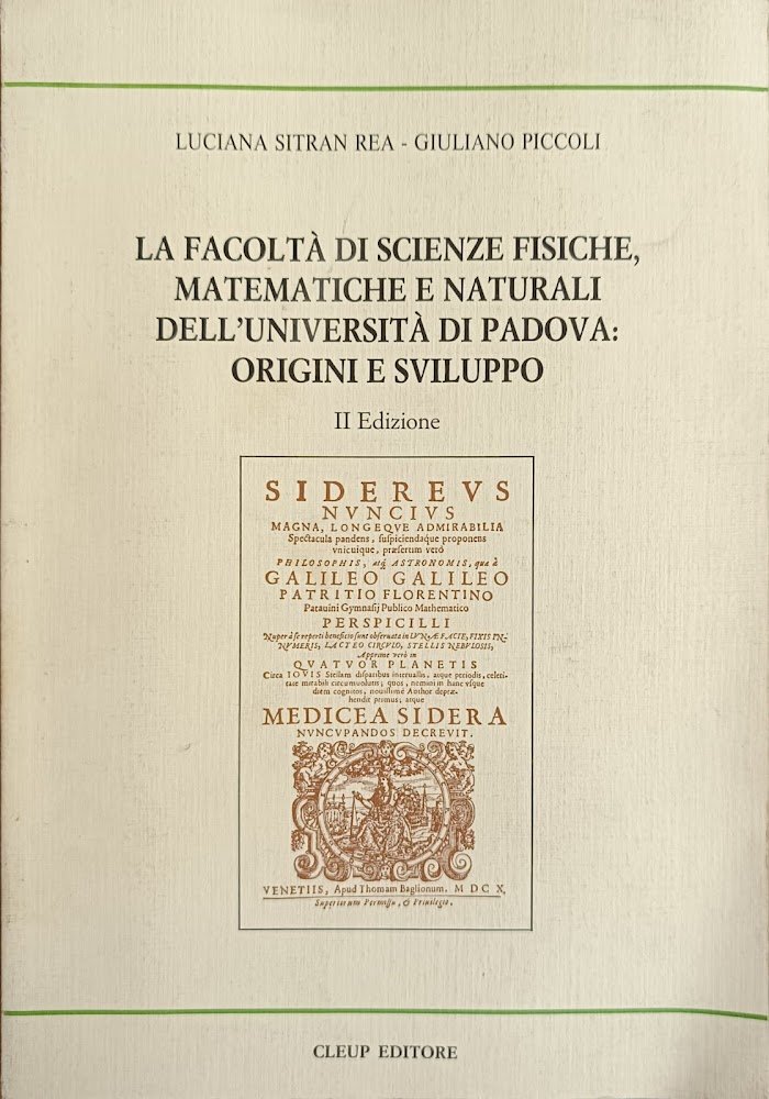 LA FACOLTÀ DI SCIENZE FISICHE, MATEMATICHE E NATURALI DELL'UNIVERSITÀ DI …