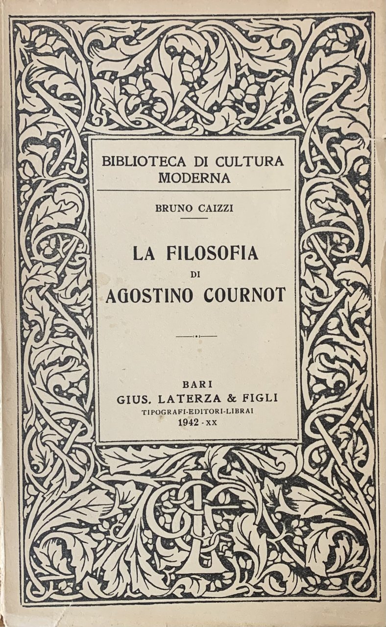 LA FILOSOFIA DI AGOSTINO COURNOT