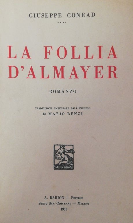 LA FOLLIA D'ALMAYER