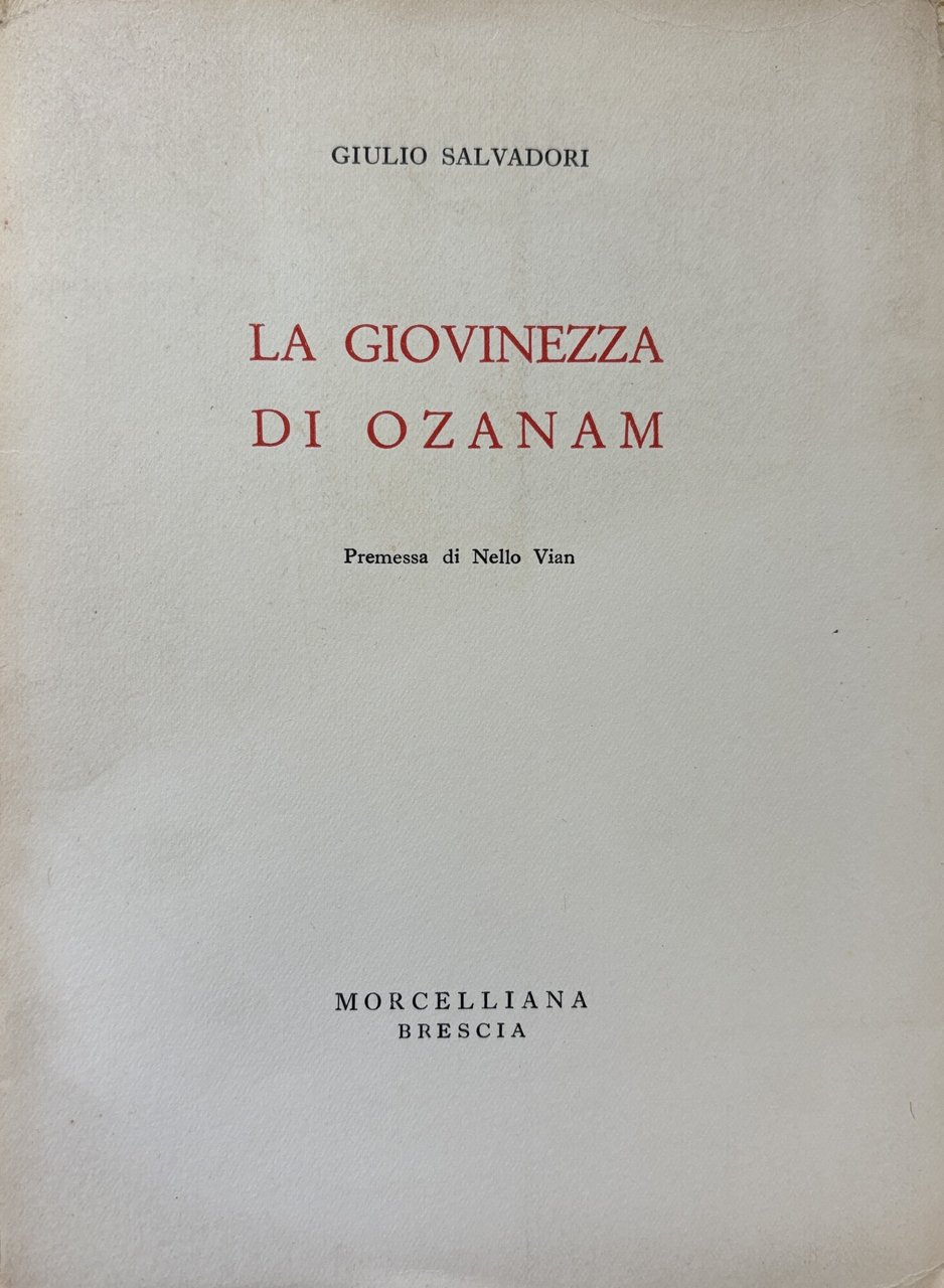 LA GIOVINEZZA DI OZANAM