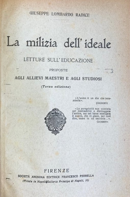 LA MILIZIA DELL' IDEALE