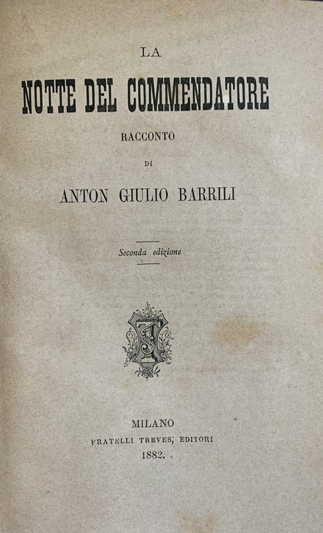 LA NOTTE DEL COMMENDATORE