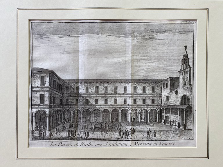 LA PIAZZA DI RIALTO OVE SI RADUNANO I MERCANTI
