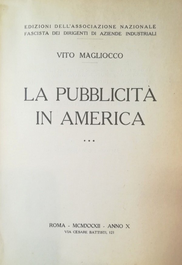 LA PUBBLICITÀ IN AMERICA