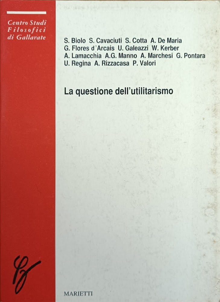 LA QUESTIONE DELL'UTILITARISMO