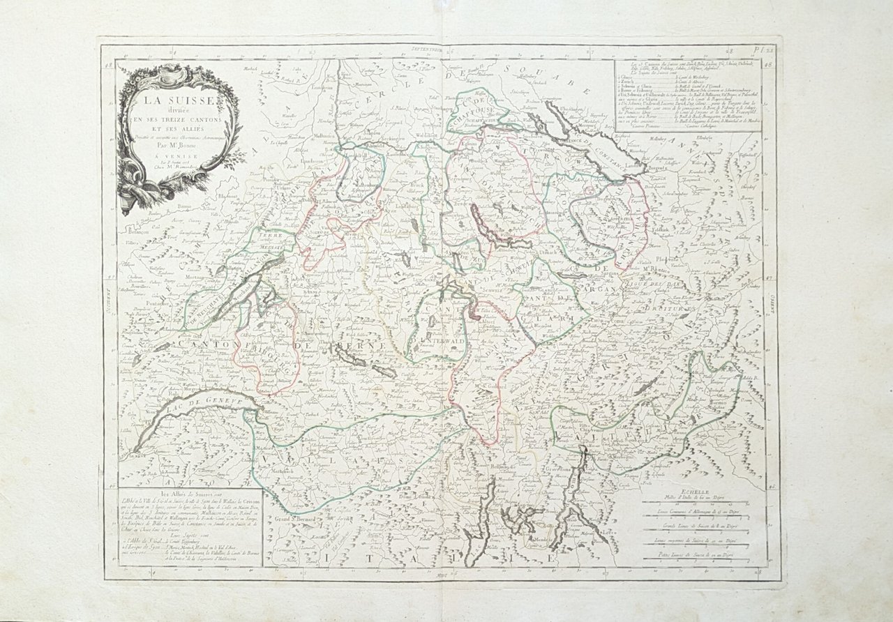 LA SUISSE DIVISEE EN SES TREIZE CANTONS ET SES ALLIES | Immagine principale