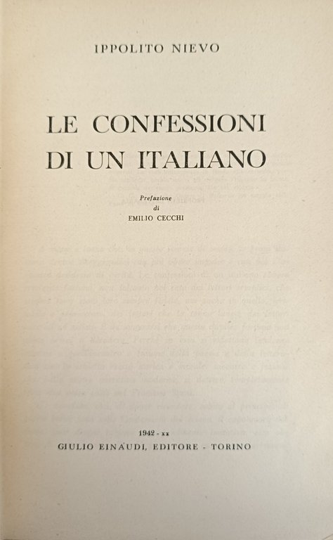 LE CONFESSIONI DI UN ITALIANO